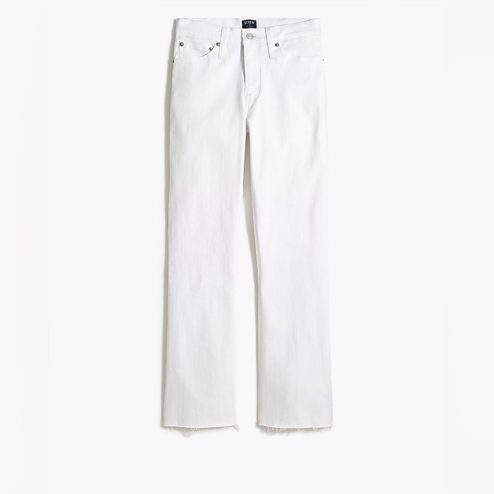 J Crew Factory Flare crop white jean in signature stretch AW391 White 31